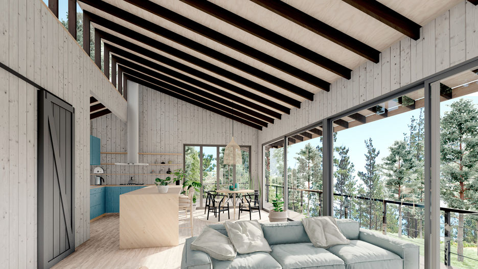 vista interior - Casa TE - boyeruca - Ignacio Pizarro Arquitecto