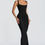 Thumbnail: Mozision Elegant Backless Sexy Maxi Dress Women Gown Fashion Square Collar Sleev