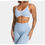 Thumbnail: Solid Color Sports Suspender Bra Sexy Backless Knit