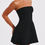Thumbnail: Women's solid color casual sleeveless backless strapless slim fit short dress pa