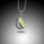 Thumbnail: Sparkle Half Moon Spinner Necklace - Day & Night, Carole's Jewelry Design