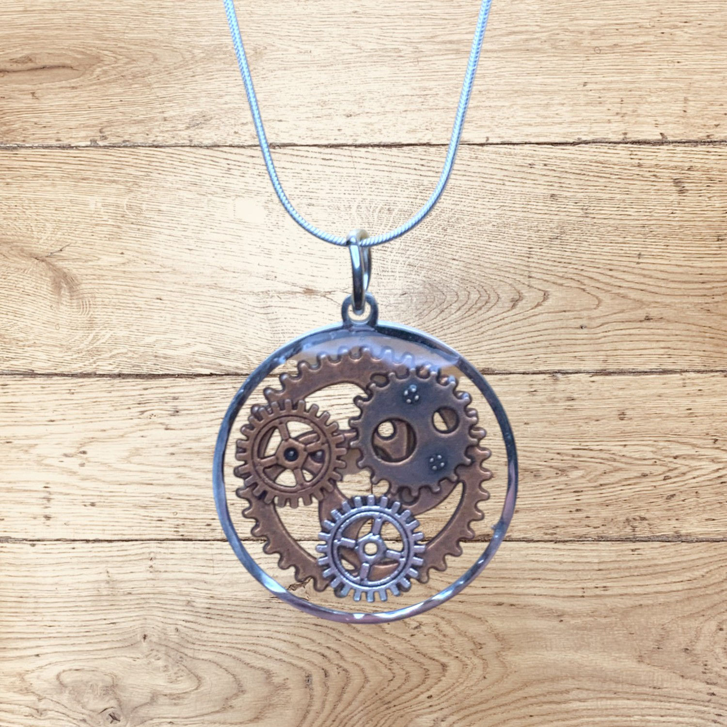 Steampunk Grinding the Gears Necklace