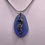 Thumbnail: Blue Oval Sea Glass Seahorse Charm Necklace