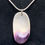 Thumbnail: Wampum Oval Feather Pendant Necklace