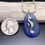 Thumbnail: Blue Oval Sea Glass Seahorse Charm Necklace
