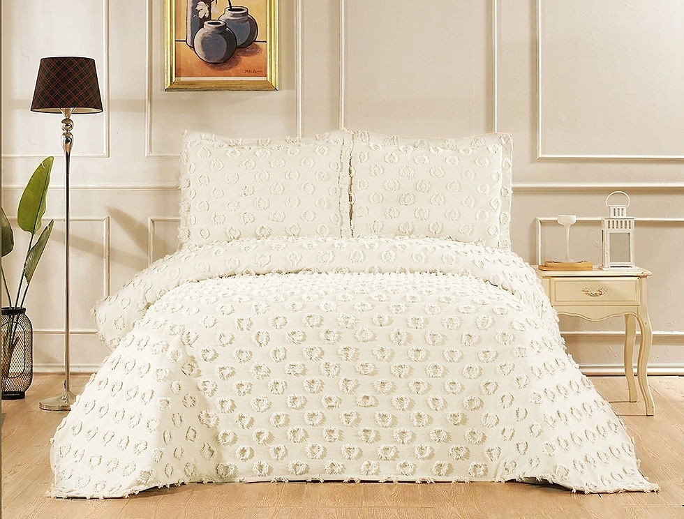 Okyanus Yatak Örtüsü Pike Takımı 3 Parça