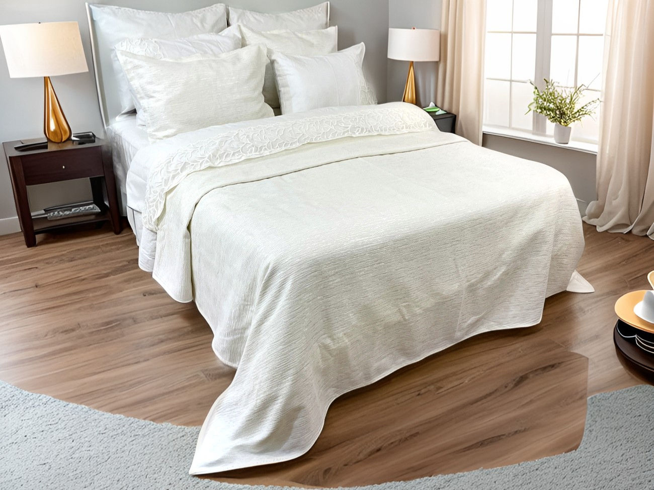 İpek Gelin Seti 9 Parça Krem