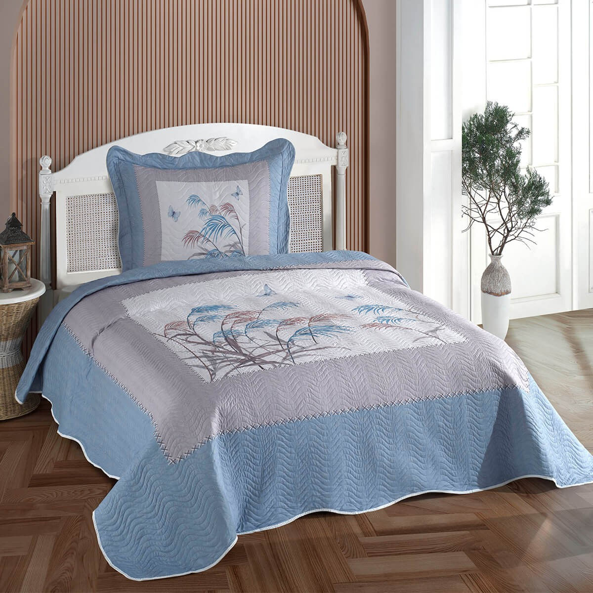 Pamela Tek Kişilik Kapitoneli Yatak Örtüsü