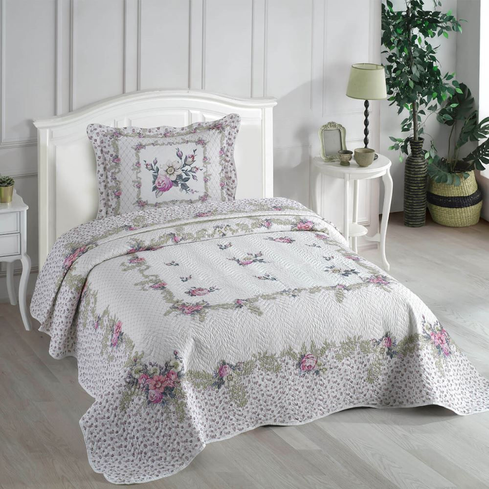 Katie Tek Kişilik Kapitoneli Yatak Örtüsü