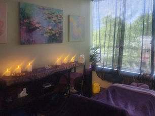 Peaceful massage treatment room at Paula’s Massage Magic in Brentwood, Tennessee