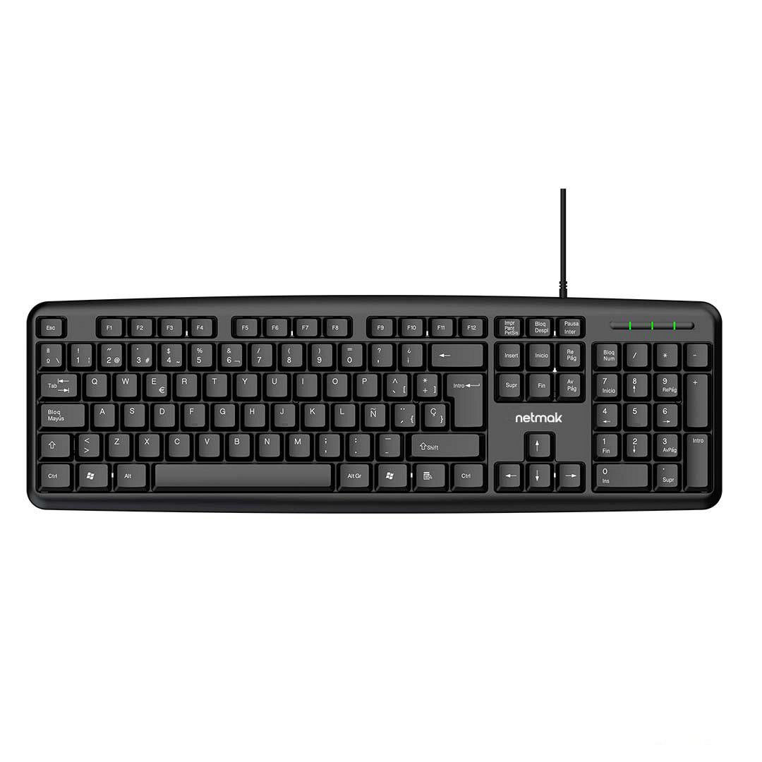Teclado Estándar Conexión USB Netmak