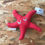 Miniature : Doudou étoile de mer - rouge à pois
