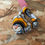 Miniature : Doudou Baleine - chevron/ wax orange