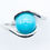 Thumbnail: 8mm Round Cabochon Turquoise Ring with 925 Silver