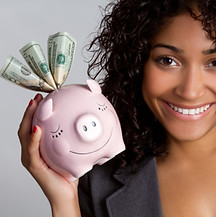 black-woman-save-money-holding-piggy-ban