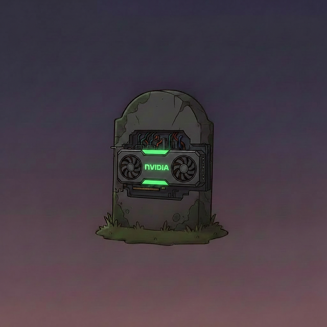 Tombstone with NVIDIA GeForce RTX 5070 