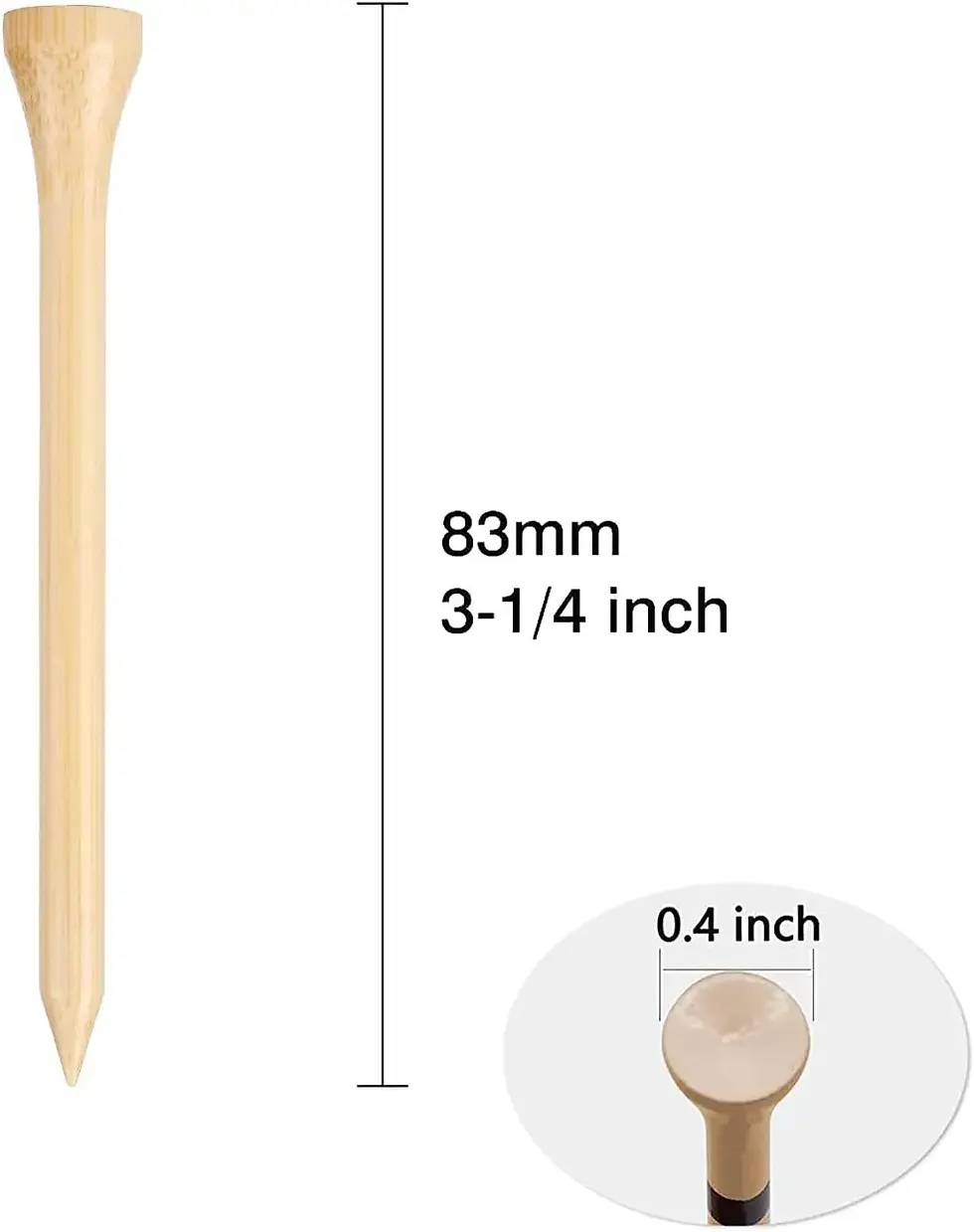 Thumbnail: Golf Tees Durable Bamboo Tees 50Pcs/100Pcs