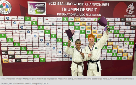 Brasil conquista uma prata e um bronze no primeiro dia do Mundial de judô em Baku