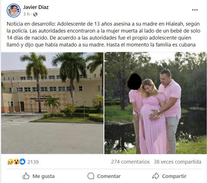 Tragedia en Hialeah: Adolescente de 13 años confiesa haber acabado con la vida de su madre
