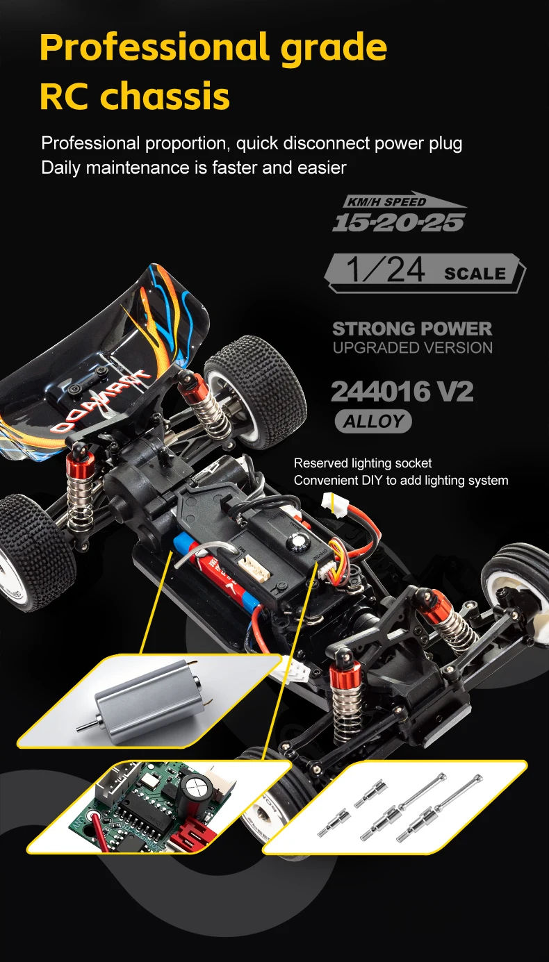 Thumbnail: سيارة سباق ريموت كنترول WLtoys 1:24