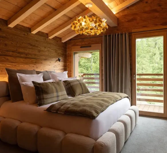 Vue forêt depuis la Suite Édelweiss – location chalet haut de gamme Vosges