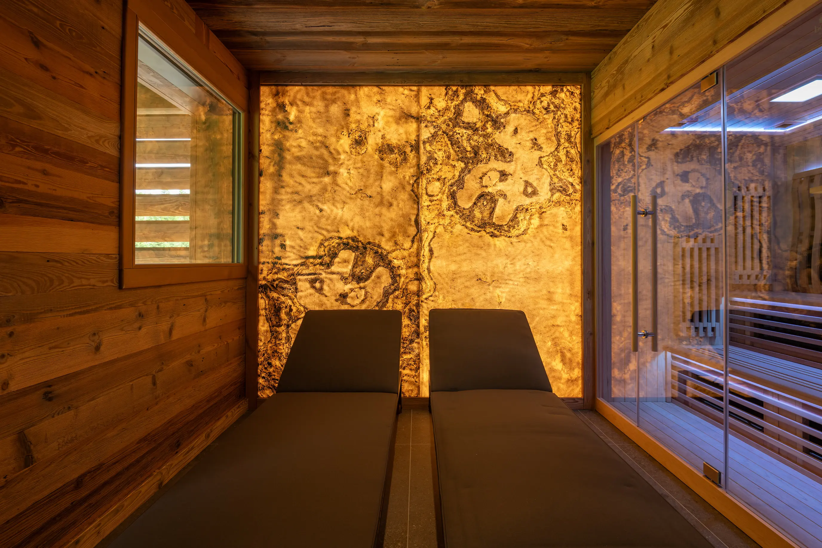 Spa et sauna du forest lodge, chalet luxe gérardmer 