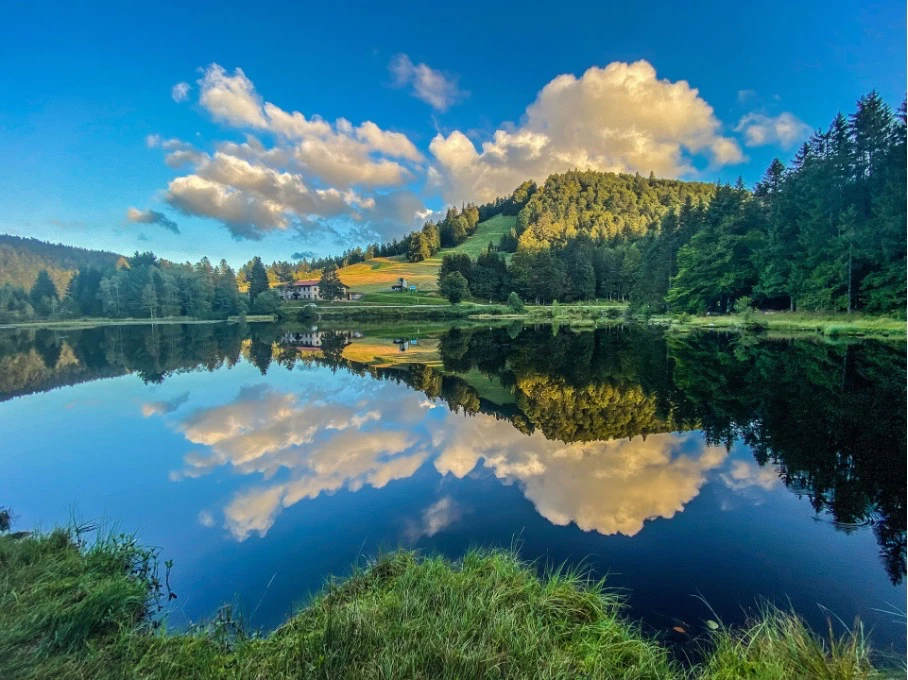 lac de lispach vue panoramique vosges