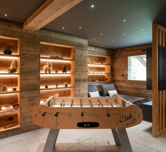 Salle de jeux Forest Lodge – babyfoot haut de gamme Vosges