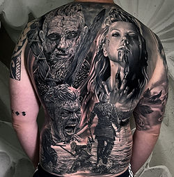 Rücken Tattoo Vikings