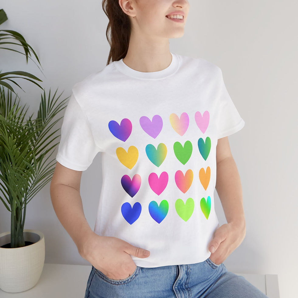Thumbnail: Hearts Abound- Bella and Canvas Unisex Tee, School Spirit Wear