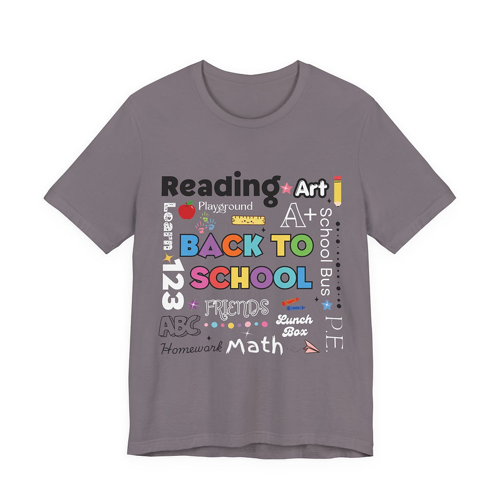 Thumbnail: Back to School Graphic Tee — 'Back to School' Reading & Art Design