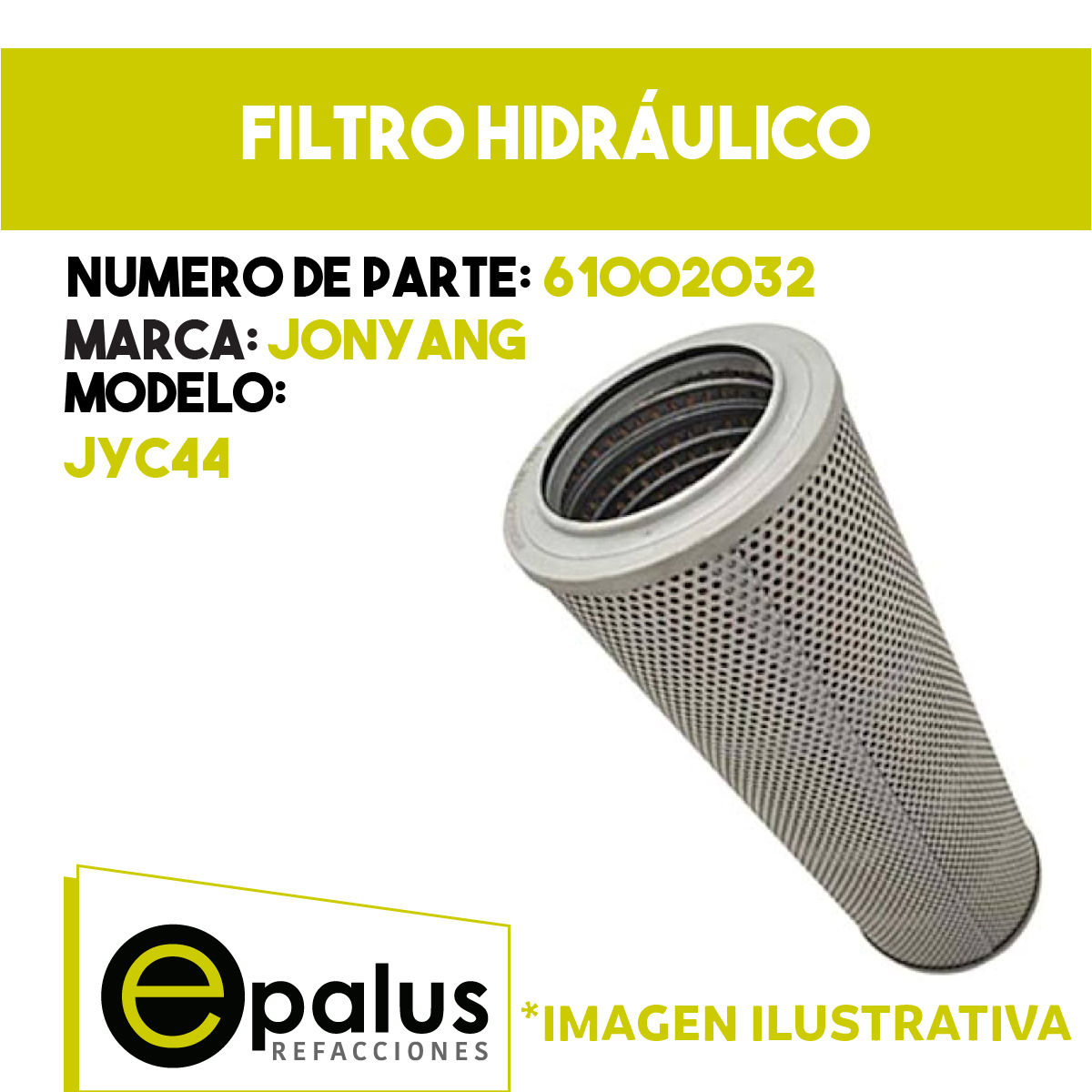 FILTRO HIDRÁULICO - PARTE: 61002032