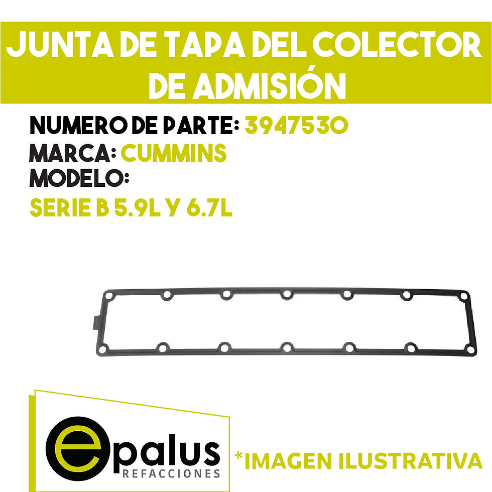JUNTA DE TAPA DEL COLECTOR DE ADMISIÓN - PARTE: 3947530
