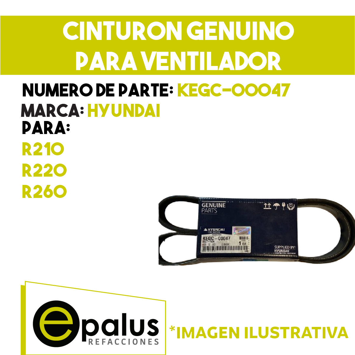 CINTURÓN GENUINO PARA VENTILADOR - PARTE: KEGC-00047
