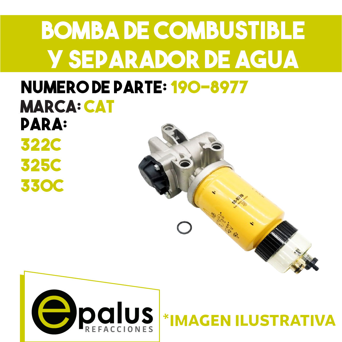 BOMBA DE COMBUSTIBLE Y SEPARADOR DE AGUA - PARTE: 190-8977