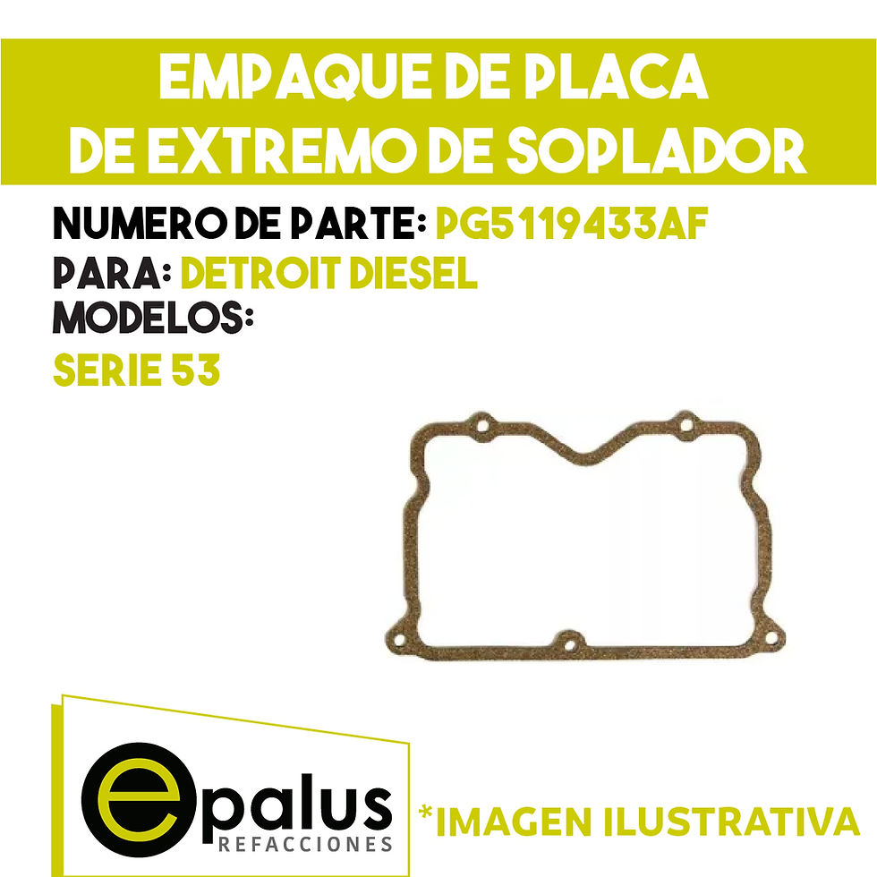 EMPAQUE DE PLACA DE EXTREMO DE SOPLADOR - PARTE: PG5119433AF