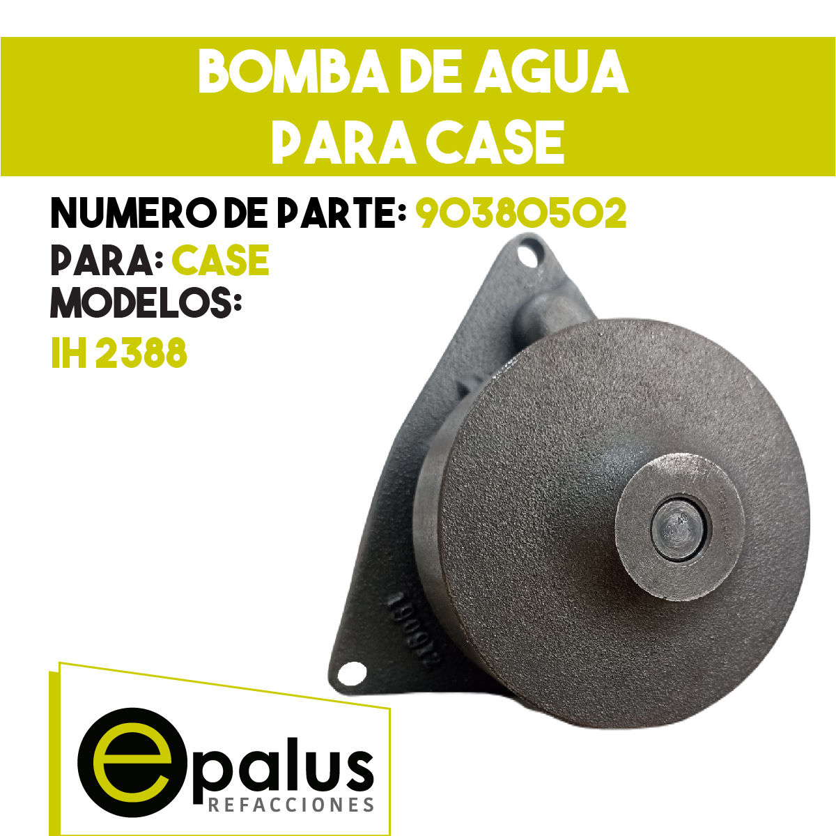 BOMBA DE AGUA PARA CASE - PARTE: 90380502