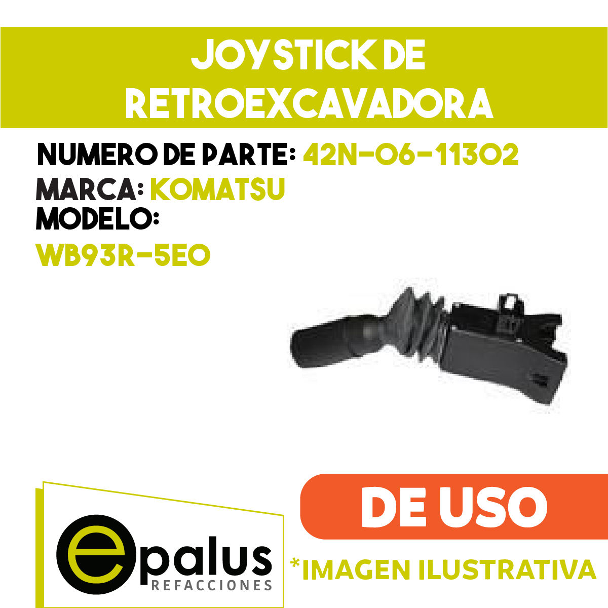 JOYSTICK DE RETROEXCAVADORA - PARTE: 42N-06-11302