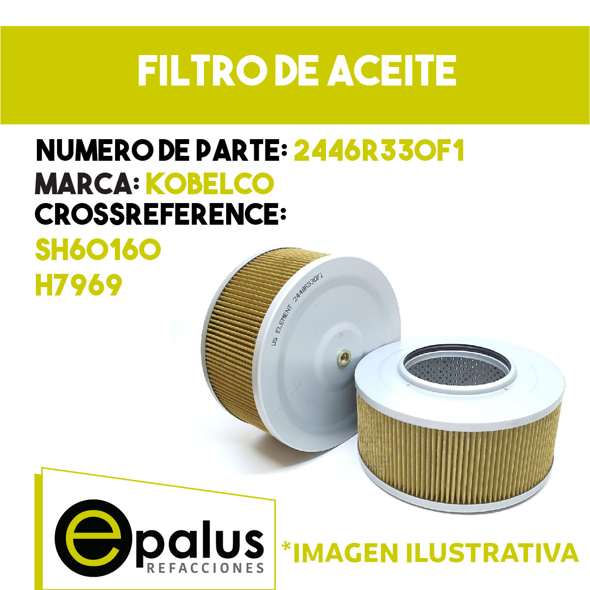 FILTRO DE ACEITE - PARTE: 2446R330F1