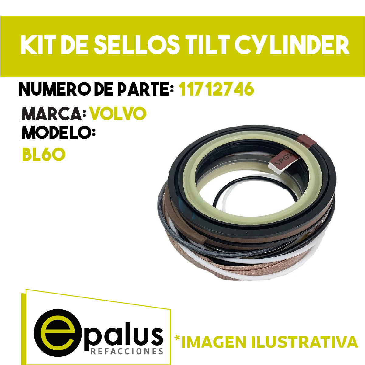 KIT DE SELLOS DEL INCLINADOR - PARTE: 11712746