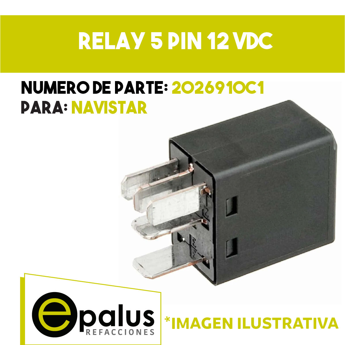 RELAY 5 PIN 12 VDC - PARTE: 202691OC1
