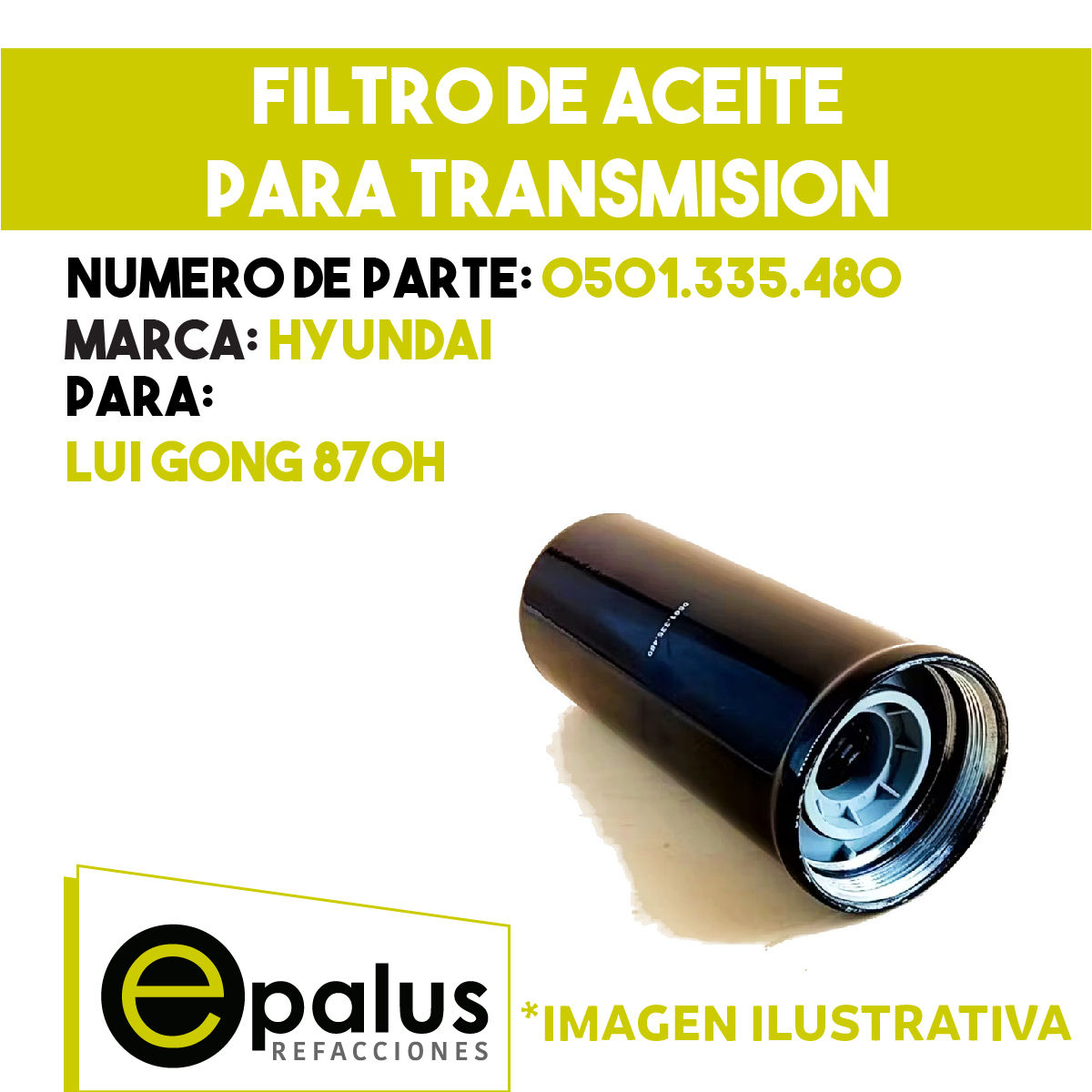 FILTRO DE ACEITE PARA TRANSMISIÓN - PARTE: 400504-00462