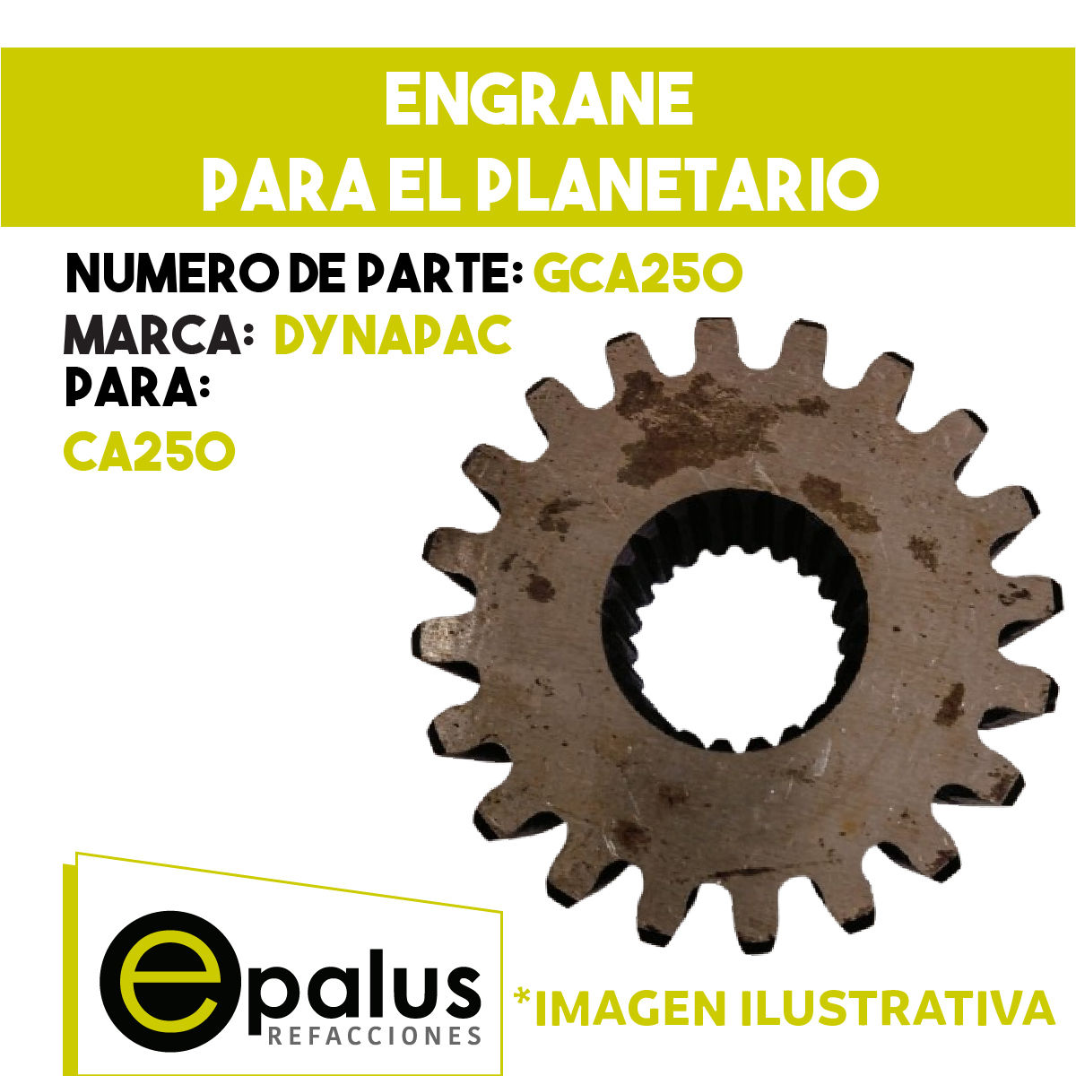 ENGRANE PARA EL PLANETARIO - PARTE: GCA250