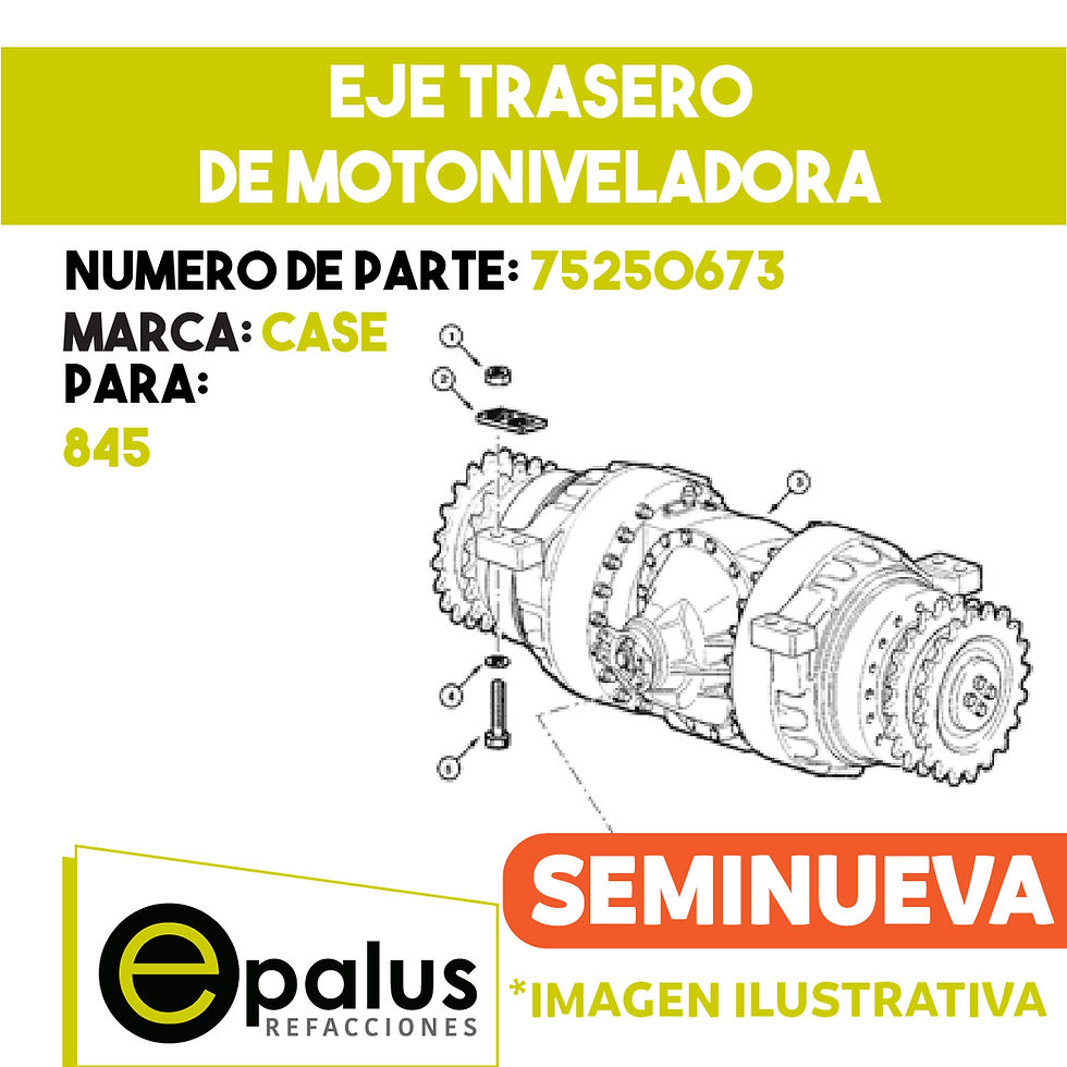 EJE TRASERO DE MOTONIVELADORA - PARTE: 75250673