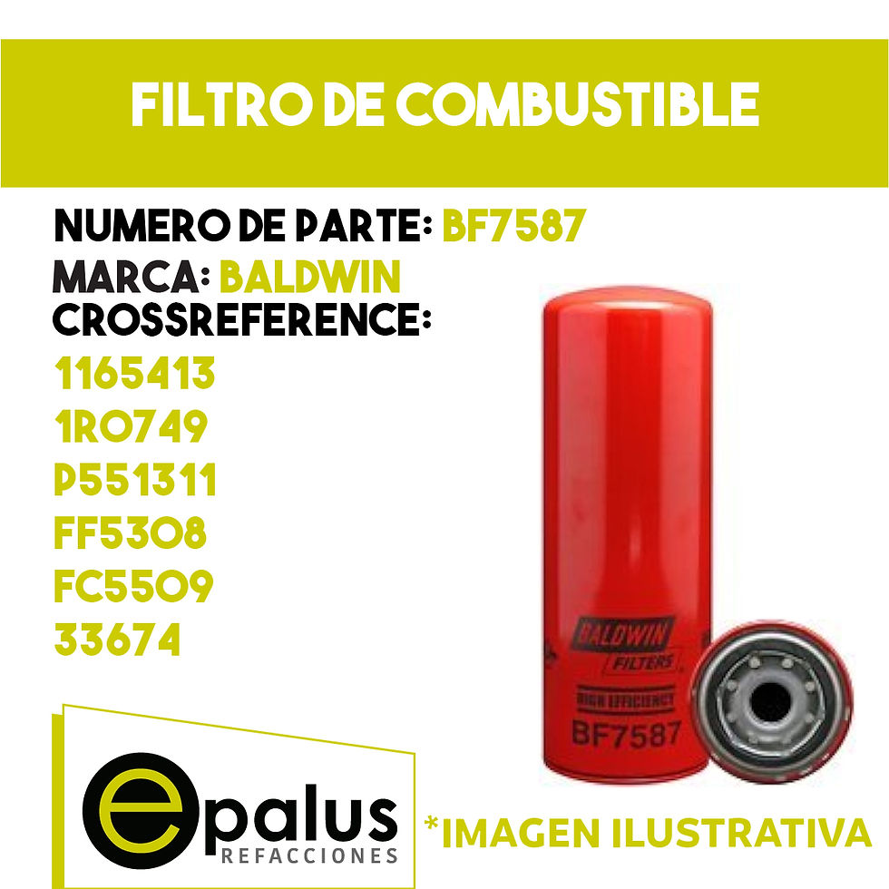 FILTRO DE COMBUSTIBLE - PARTE: BF7587