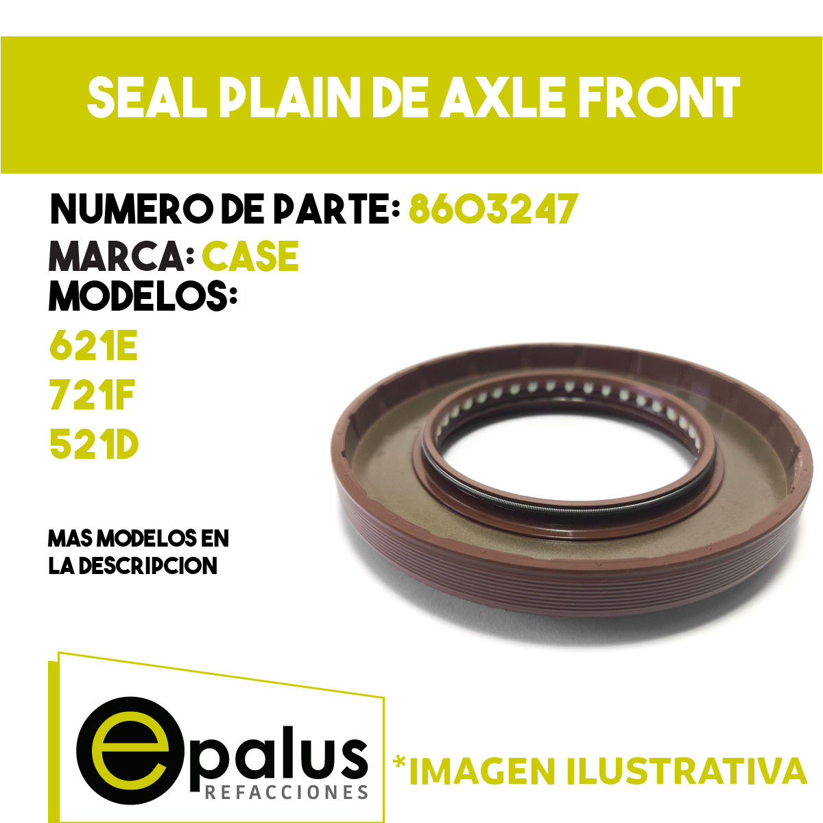 SEAL PLAIN DE AXLE FRONT - PARTE: 8603247