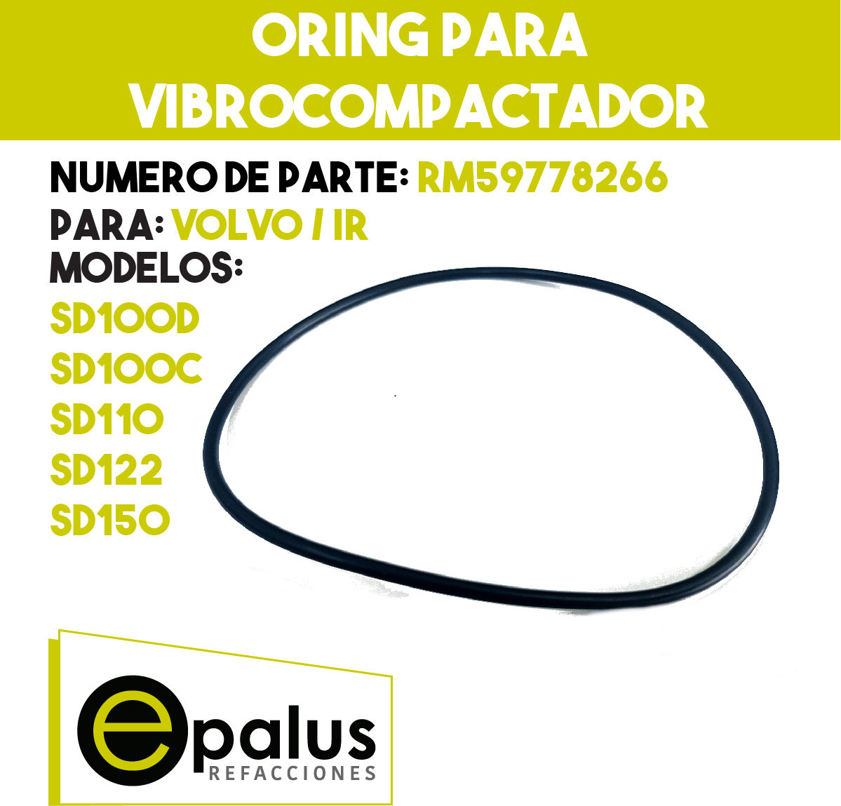 O-RING PARA VIBROCOMPACTADOR - PARTE: RM59778266