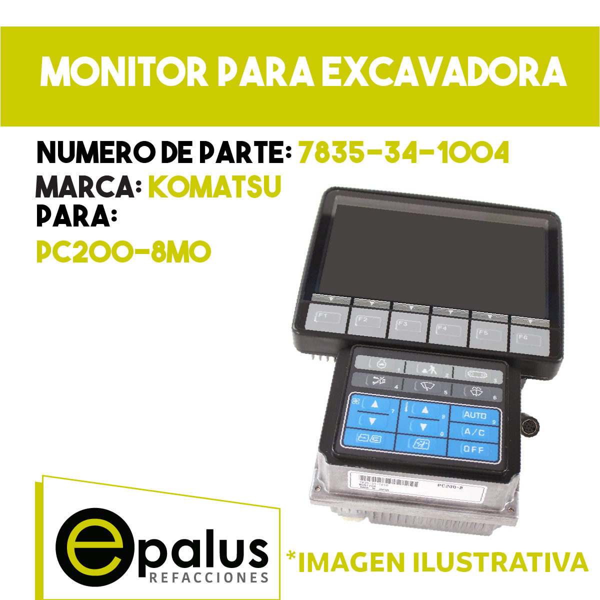 MONITOR PARA EXCAVADORA - PARTE: 7835-34-1004