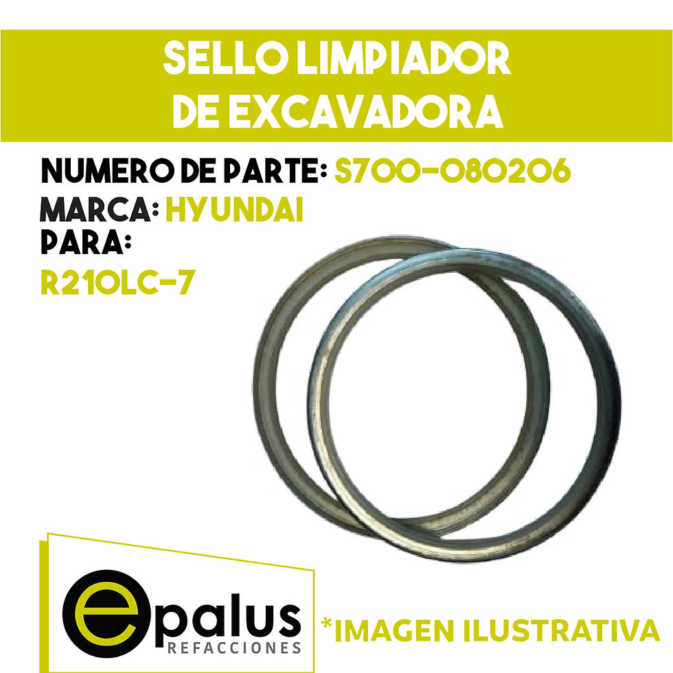 SELLO LIMPIADOR DE EXCAVADORA - PARTE: S700-080206
