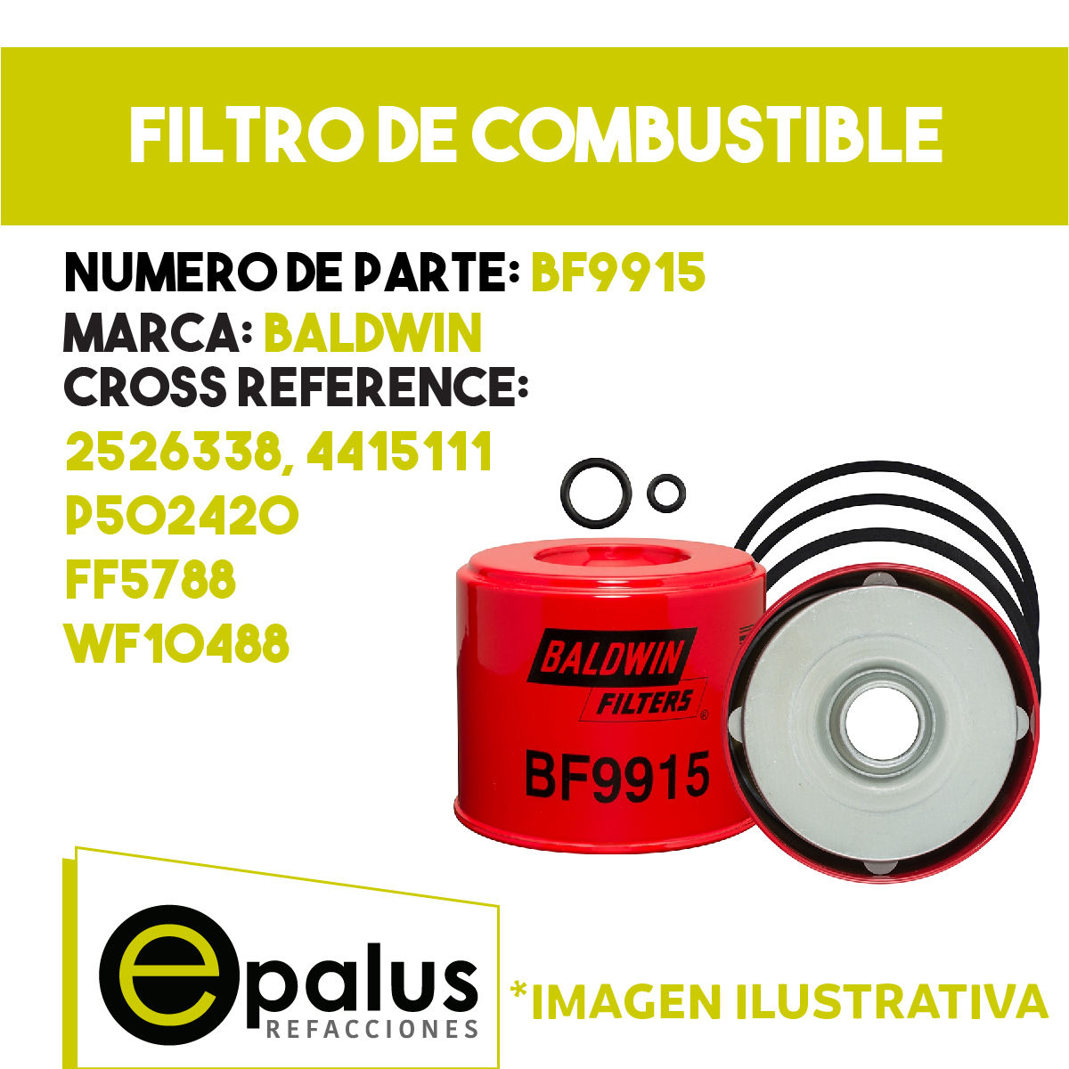 FILTRO DE COMBUSTIBLE - PARTE: BF9915